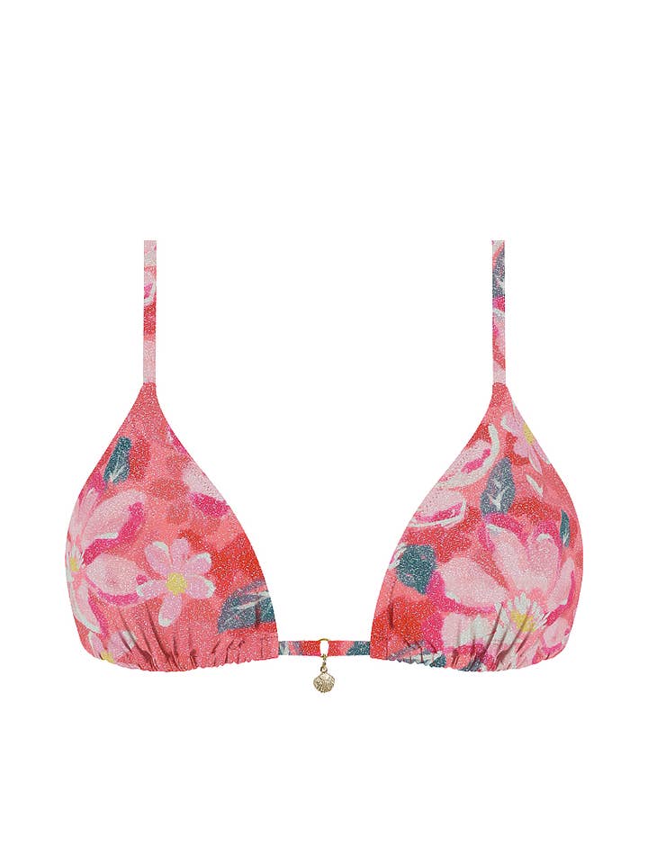 Klassisches Triangel-Bikini-Top - Blush Lurex für den Großhandel von Chlamys Varia by MrMiss Studio