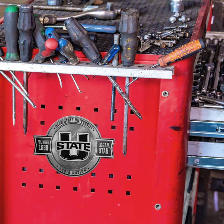 Rico Industries - Wholesale Magnet - NCAA Utah State Aggies Pewter Design Badge Magnet3