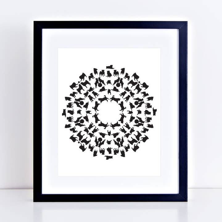 Imprimé Mandala Pug Puppy pour la vente par Creative Monsoon