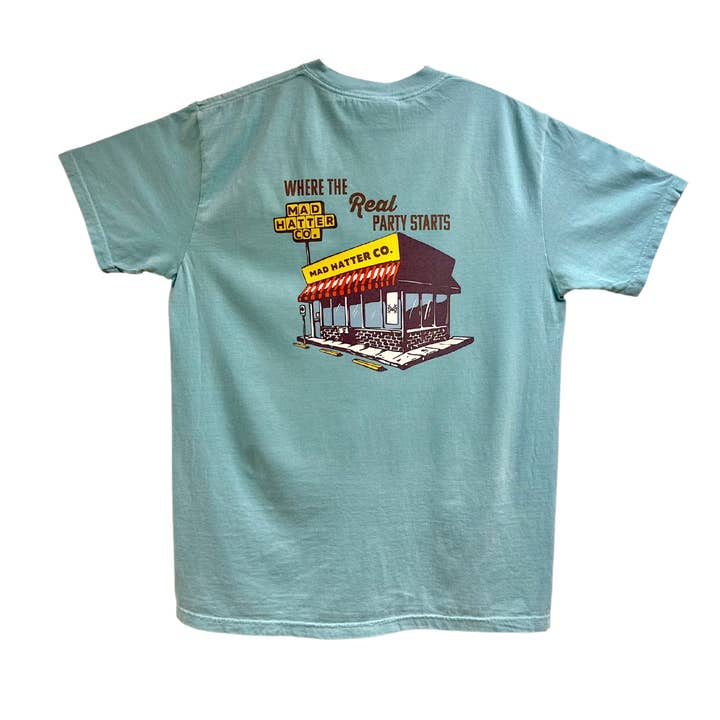 The Mad Hatter Co - Wholesale Screen Printed T-Shirt - Unisex - MHC Where The Real Party Starts Tee