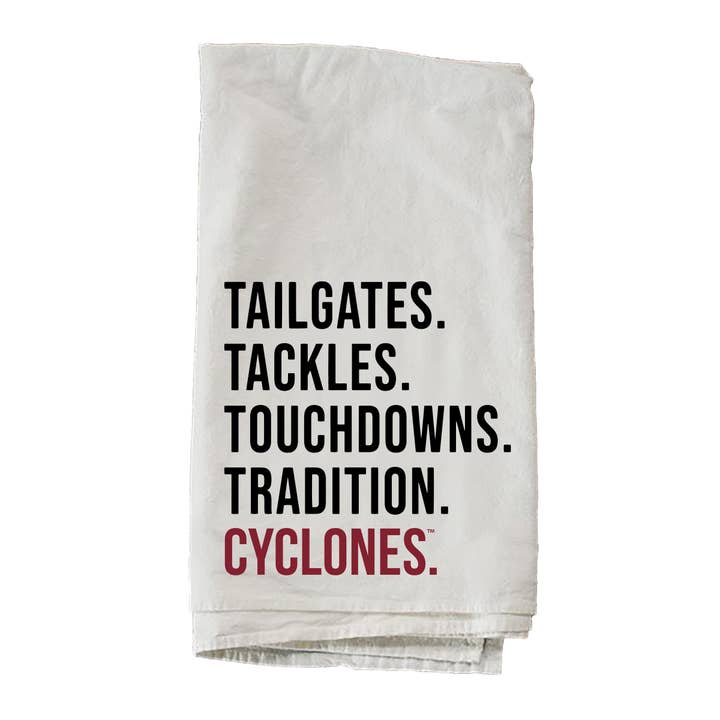 Kendrick Home - Wholesale Tea Towel - Tailgates Tackles Iowa State University Towel