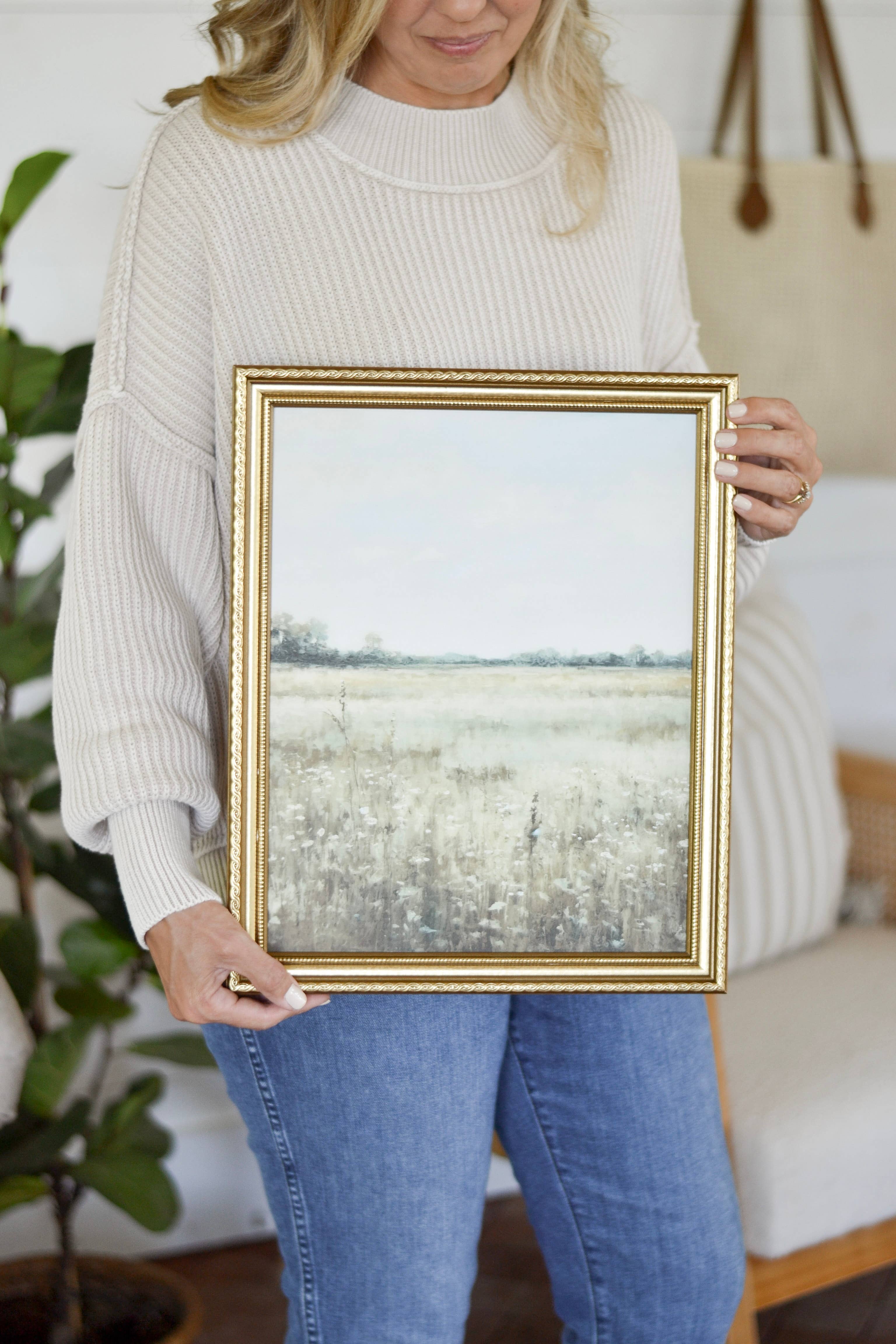 White Gables Home By Aimee Weaver Designs - Wholesale Art Print - Windswept Field Artwork1