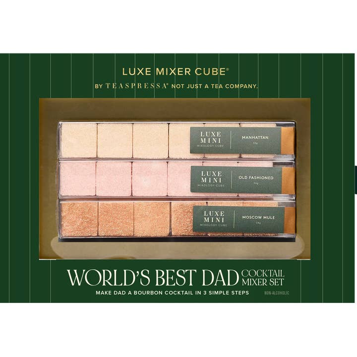 TEASPRESSA | LUXE Mixer Cube - Wholesale Cocktail Mix/Syrup - Worlds Best Dad Cocktail Set
