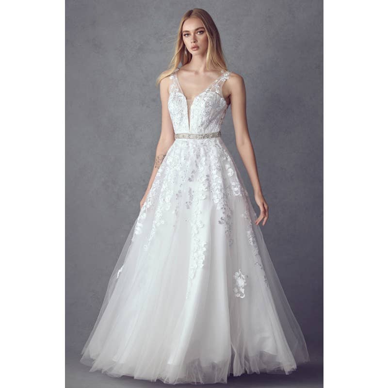 Juliet - Wholesale Gown - Women's - FLORAL APPLIQUES PROM BALLGOWN11