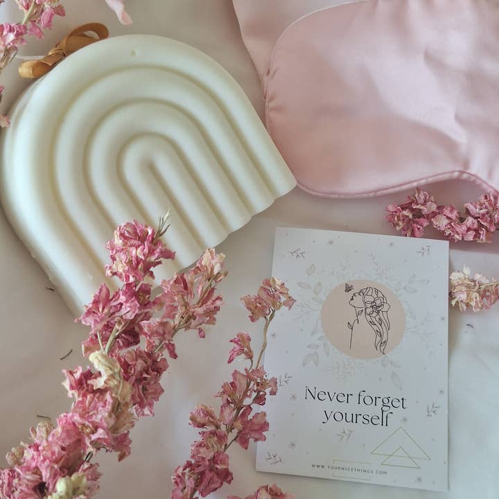 Your Nice Things - Candles - - Venta al por mayor Velas de diseño llamativo - Pack caja regalo vela soja "Nunca te olvides de ti"