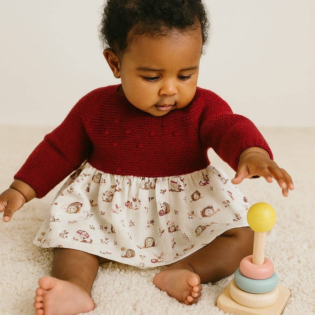 Cotton Socks – wholesale Klänning - Baby – 789 Stickad klänning med 100% bomullstyg4