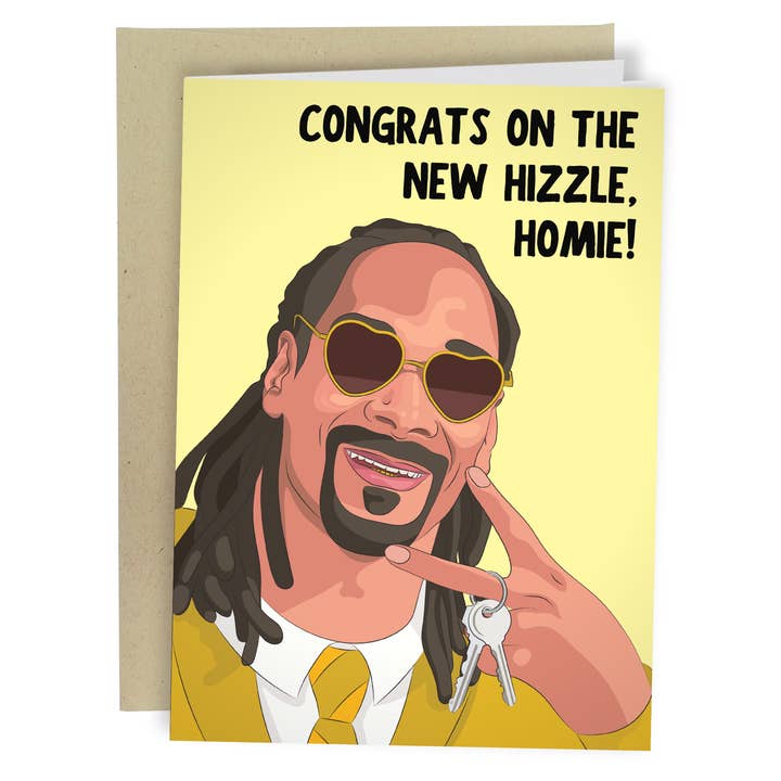 New Hizzle Home - Funny Congratulations Card for wholesale by Sleazy Greetings