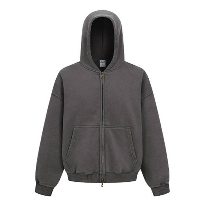 Sodalemon - Wholesale Hoodie – Women's - Unisex Fleece Boxy Zip Hoodie: Short Fit Retro1