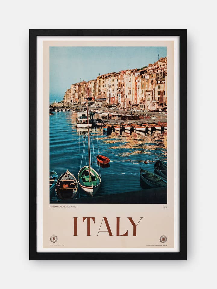 Italy – Vintage Travel Poster Print for wholesale by The Curious Desk