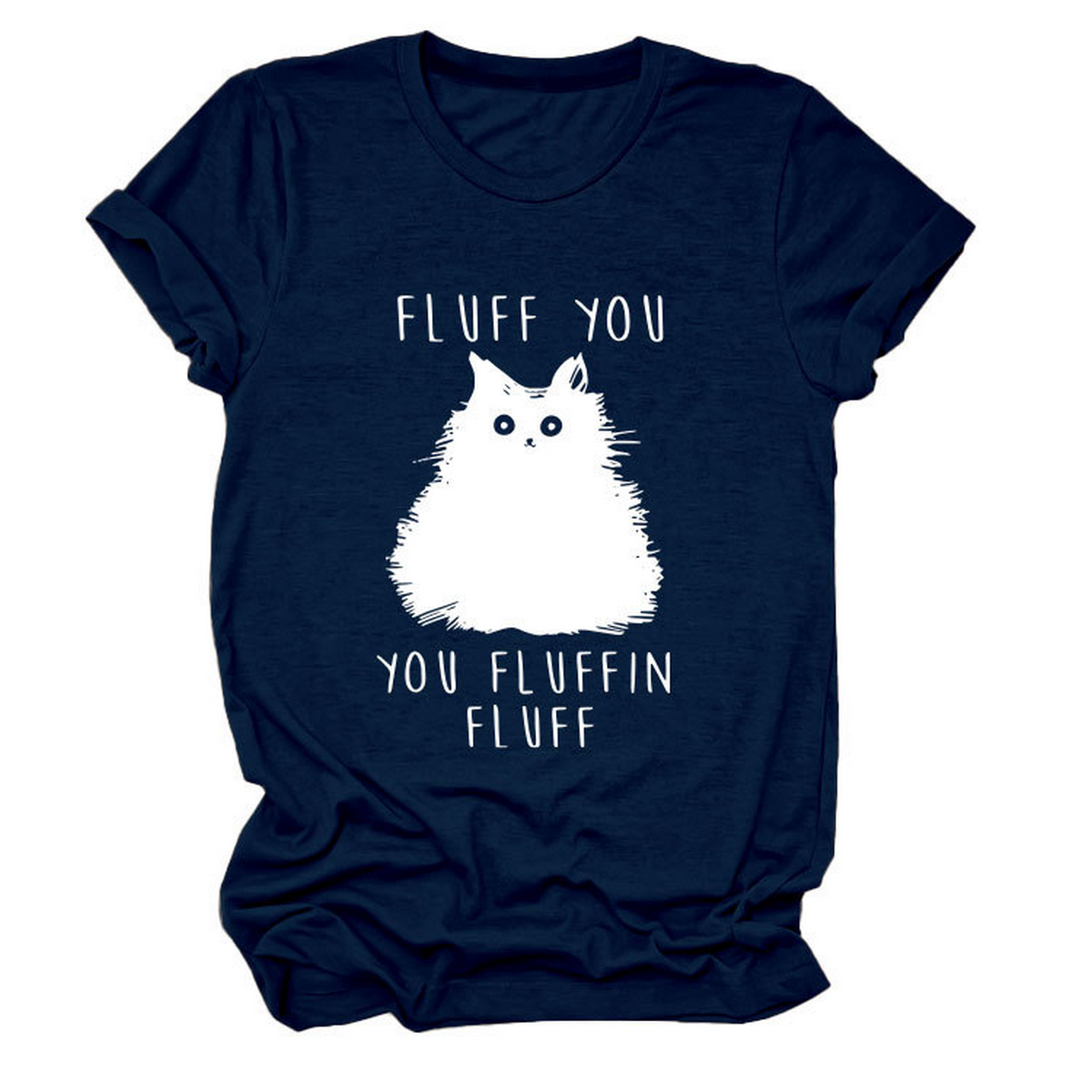 ACCITY - Wholesale Screen Printed T-Shirt - Women's - Women’s Graphic Tee – Fluff You Cat Print_CWTTSL051017