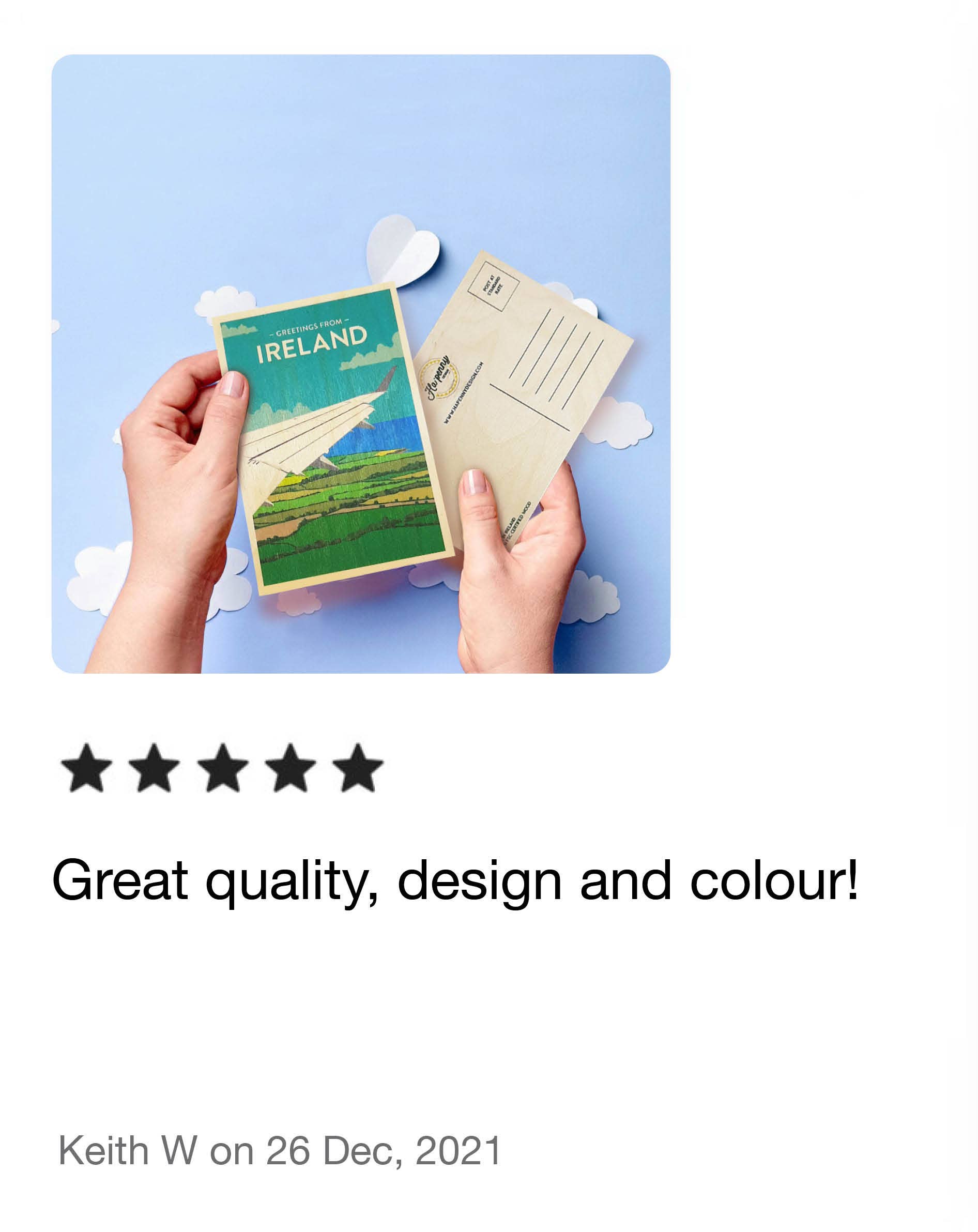 Hapenny Design - Wholesale Postcard - Ireland Wooden Postcard7