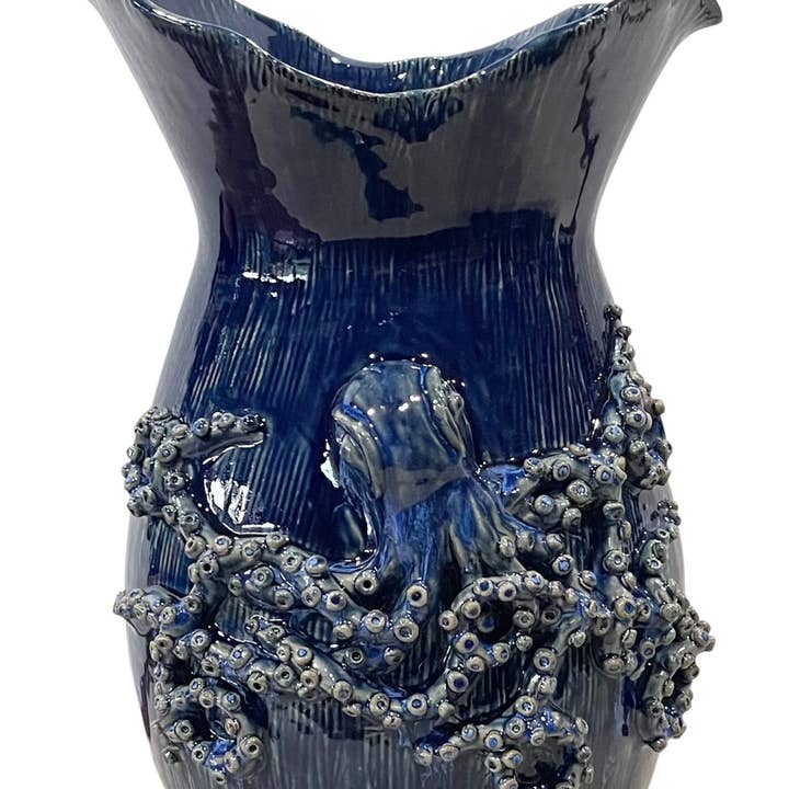 Azure Reef Octopus Vase V277XB for wholesale by Continental Home