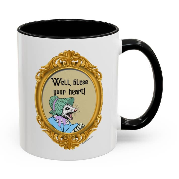 Bless Your Heart Possum mug for wholesale by The VigilAuntie