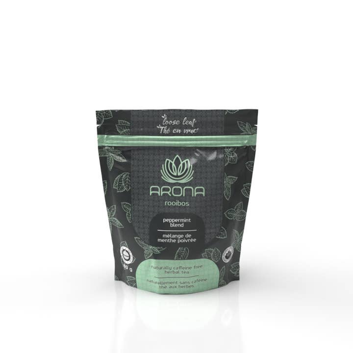 Mélange de menthe poivrée Arona Rooibos (feuilles en vrac) 80 g pour la vente par Arona Inc