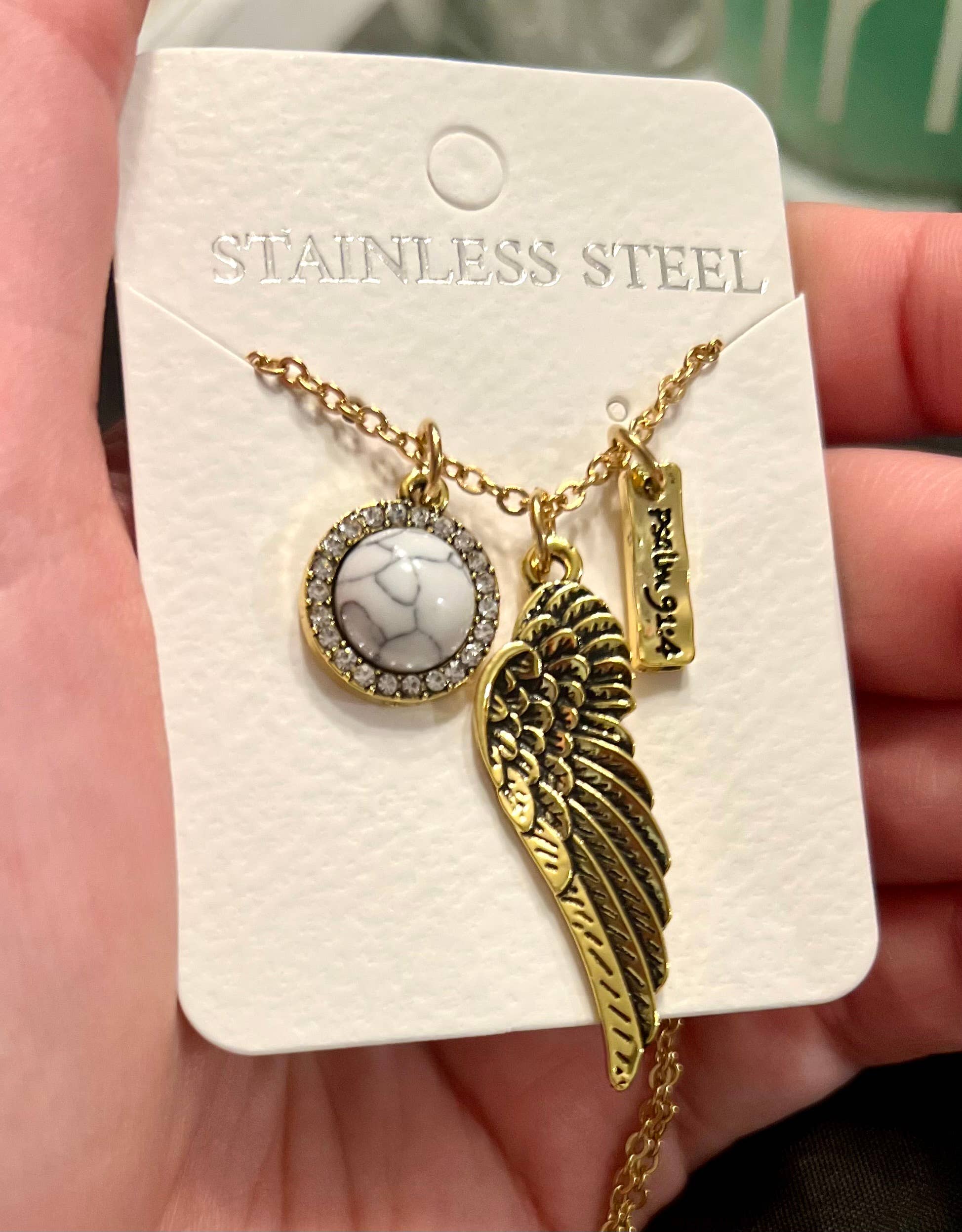 Briano Wholesale – wholesale Pendant/charm necklace – Under His Wing Necklace0