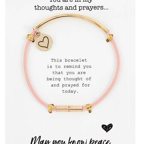 Thought Keepers Bracelet - Pink/Gold for wholesale by Faithworks by Creative Brands