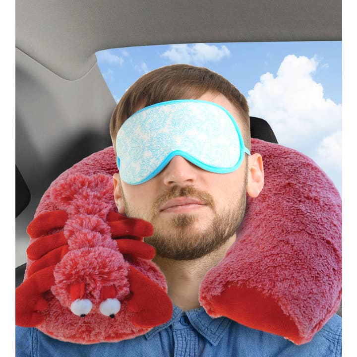 Cota Global – Peluche - Crianças e bebés por atacado – Almofada de Pescoço Super Macia - Lagosta Vermelha4