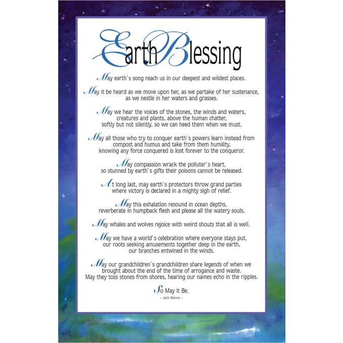 Poster - Earth Blessing for wholesale by Syracuse Cultural Workers
