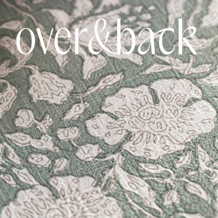 over&back - Wholesale Table Runner - Hand-Blocked Table Runner Floral Patterns 18x10847