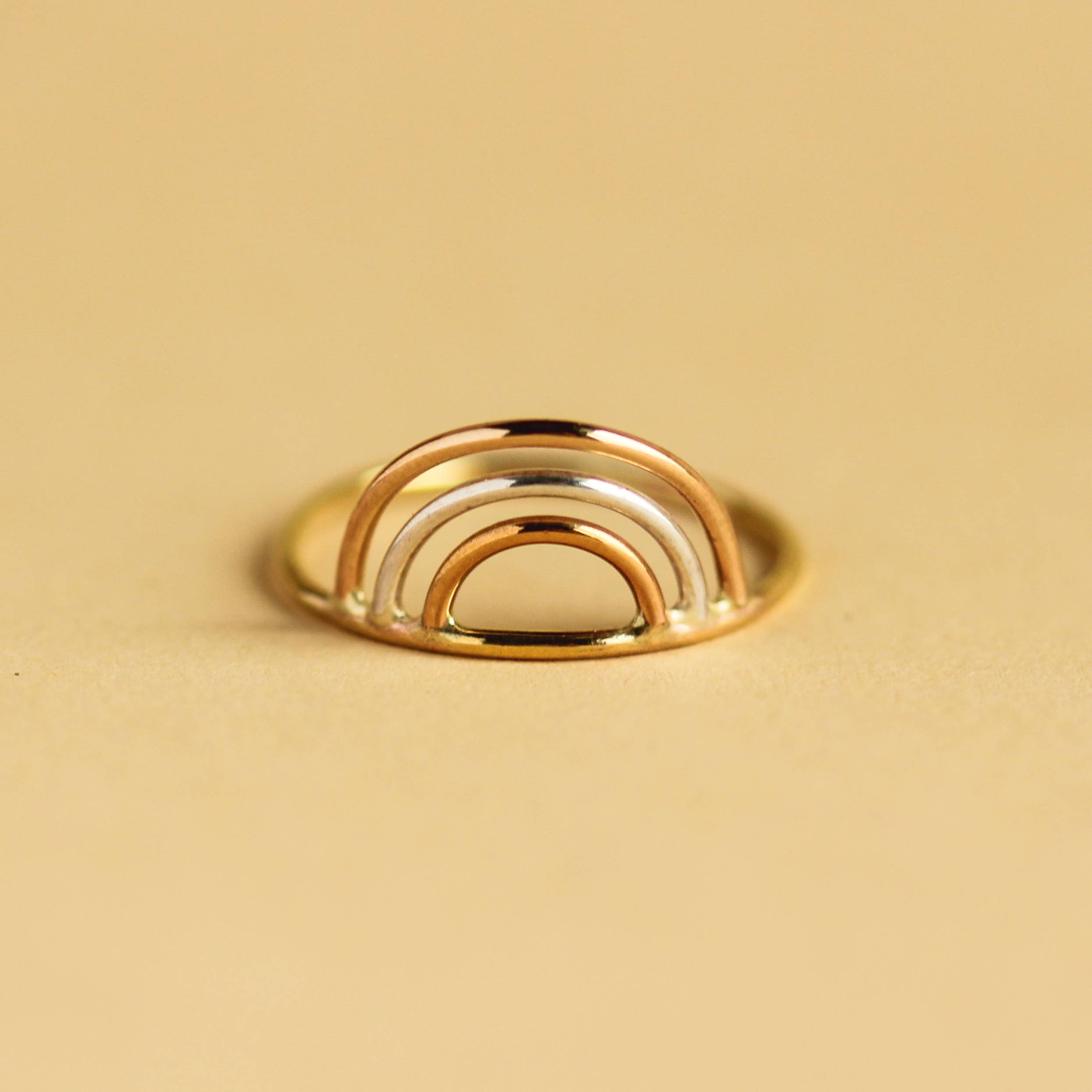Everly Made - Vente Anneau/bague à empiler - Bague arc-en-ciel0