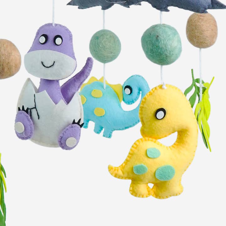Ash and Vi - Wholesale Baby Mobile - Dino Doze – Handmade Cot / Crib Mobile3