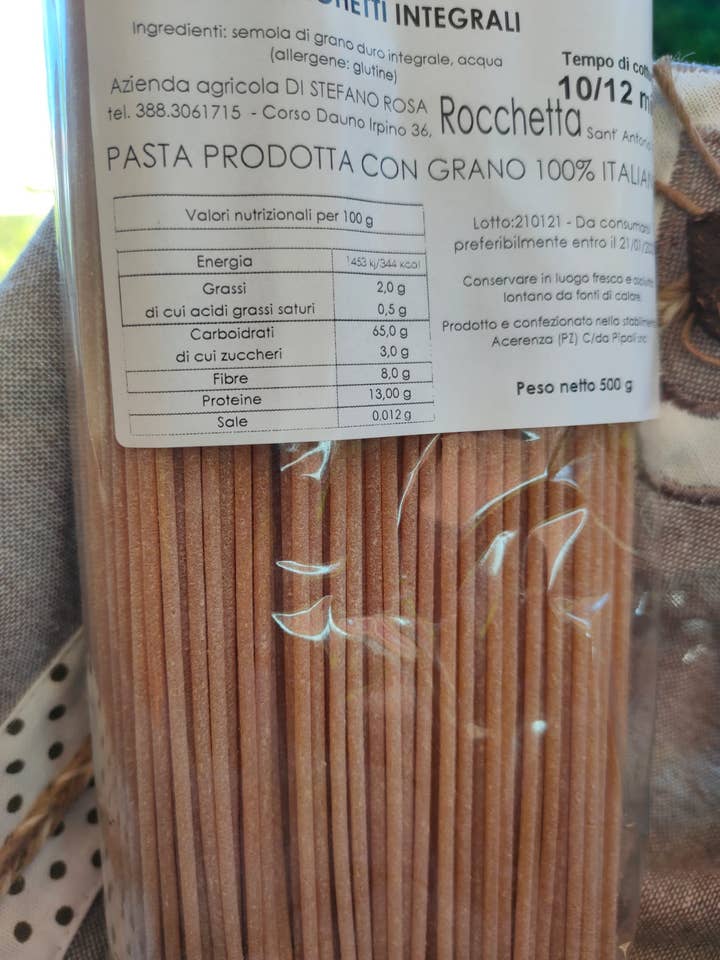 Whole wheat spaghetti Italian whole durum wheat semolina for wholesale by Pasta Granaio Pugliese