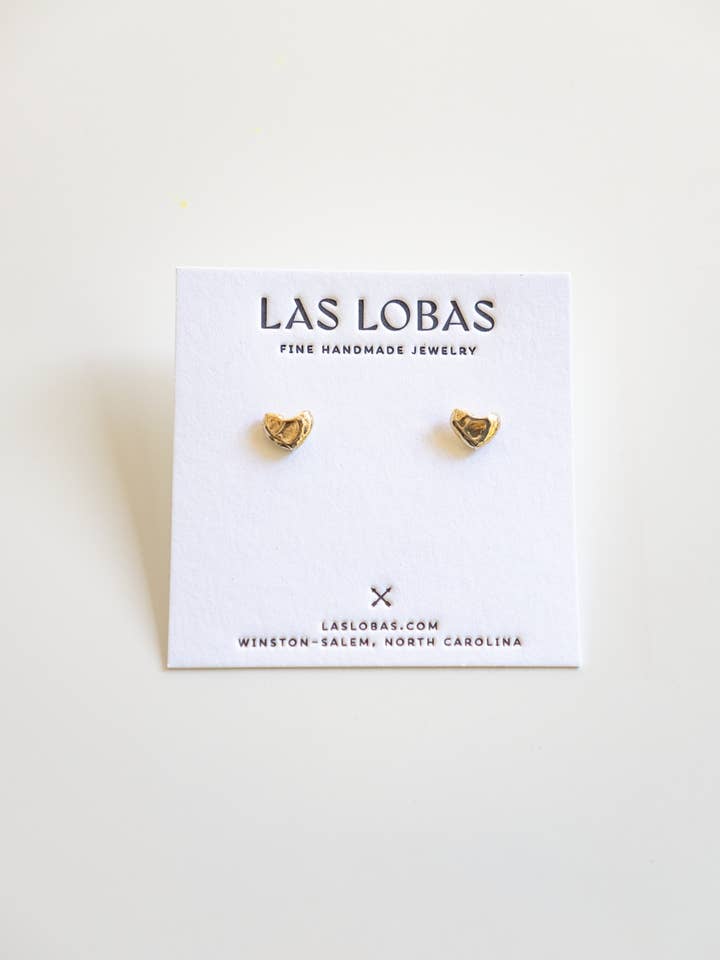 Heart Stud Earrings for wholesale by Las Lobas