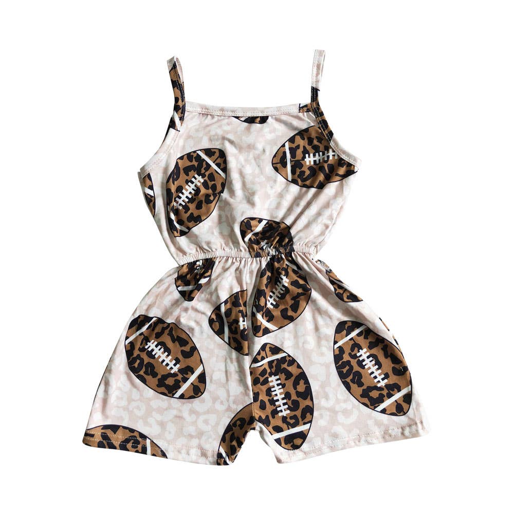 Aier Wholesale - Wholesale Jumpsuit - Kids - Baby girls football baseball leopard summer jumpsuits3