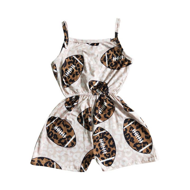 Aier Wholesale - Wholesale Jumpsuit - Kids - Baby girls football baseball leopard summer jumpsuits3