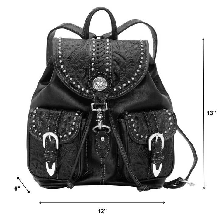 American West - Wholesale Backpack - Unisex - Classic Travel Drawstring Backpack with Front Pocket