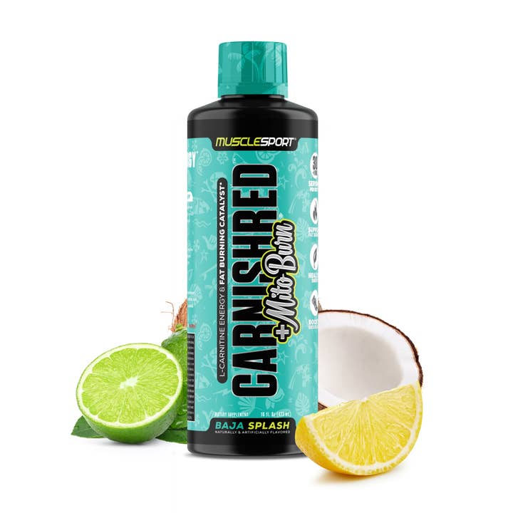 MuscleSport - Venta al por mayor Suplementos/vitaminas para beber - Líquido CarnishRed® + Mitoburn® de 16 onzas, ayuda al metabolismo sin estimular, catalizador del entrenamiento