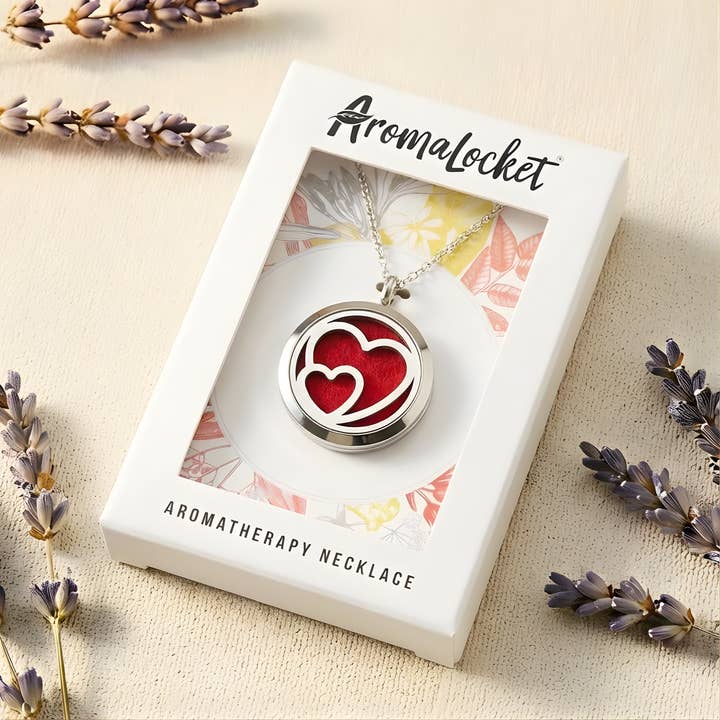 Matrix Aromatherapy - Wholesale Aromatherapy Necklace - Hearts Essential Oil Diffuser Necklace