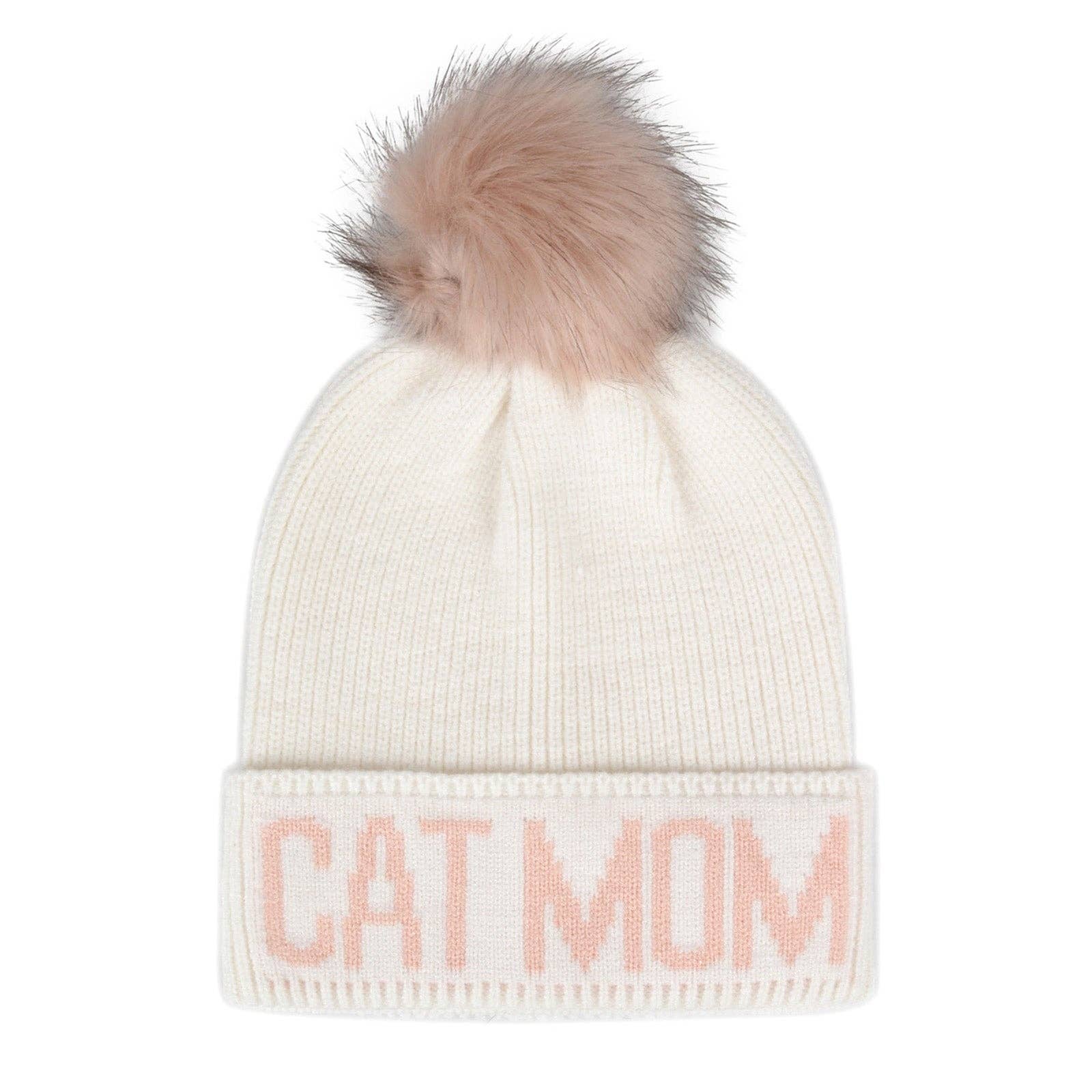 HATPHILE - Wholesale Beanie - Women's - HatPhile Cat Mom PomPom Knit Beanie – Cozy Toque Stocking for Cat Lovers5