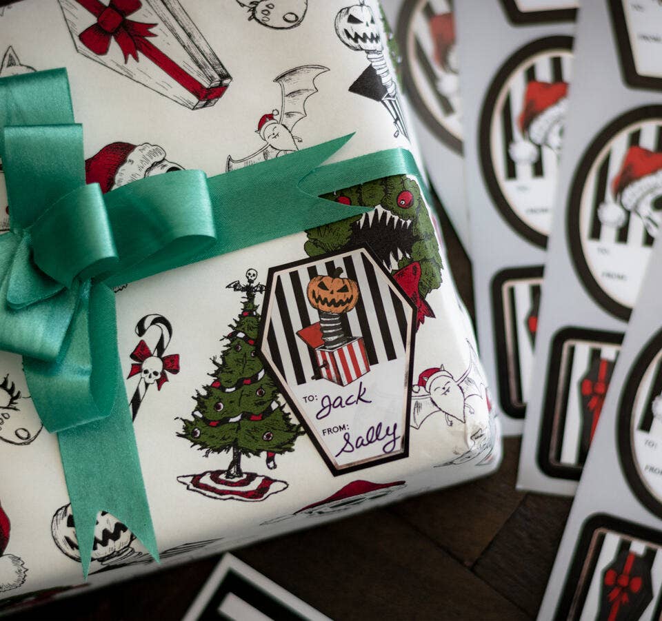 Spooky Cat Press - Wholesale Gift Tag Label - Creepmas Gift Label (Booklet)4