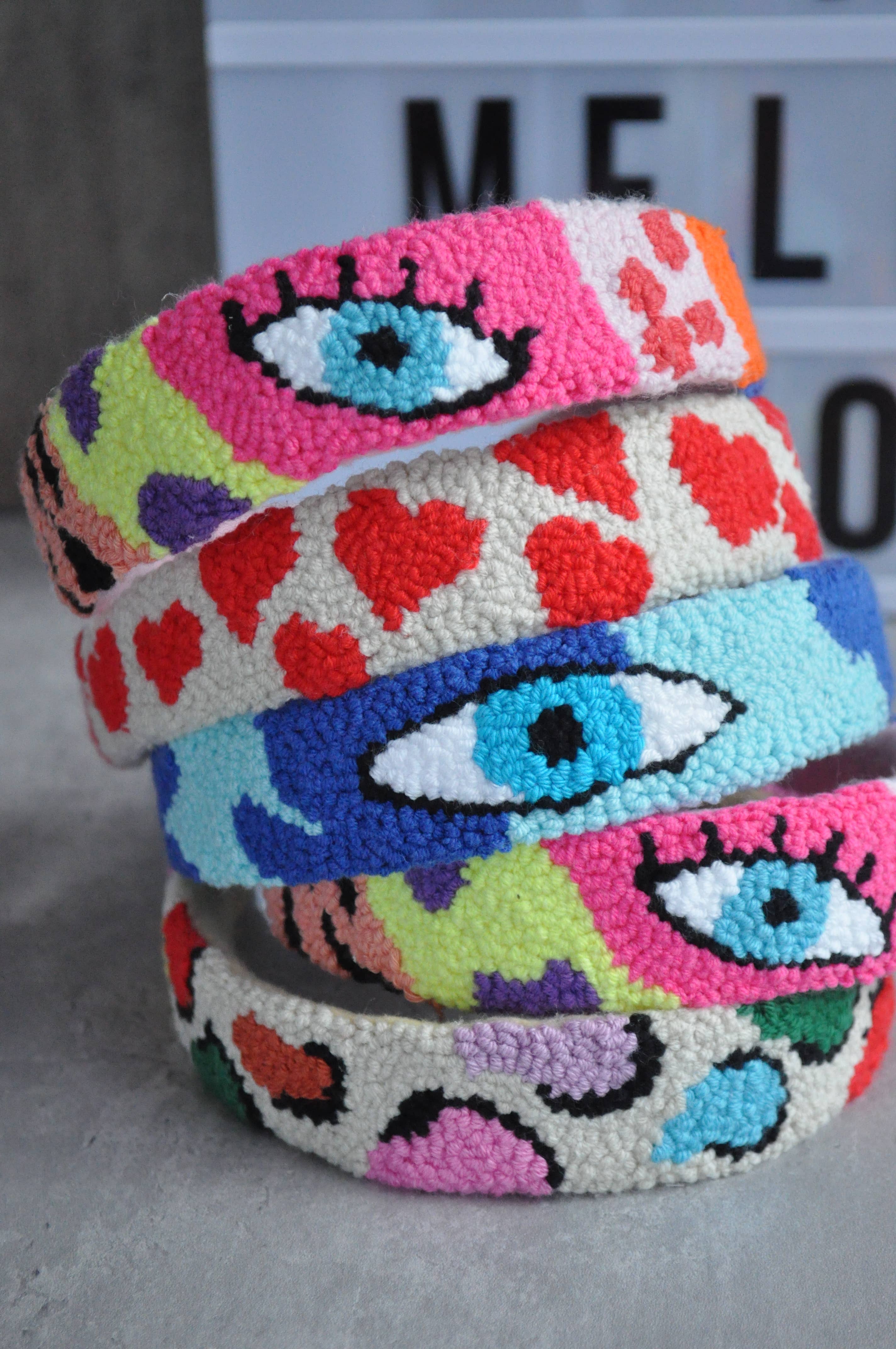 TheMellys - Wholesale Fashion Headband - Women's - Punch Needle Vibrant Headband2