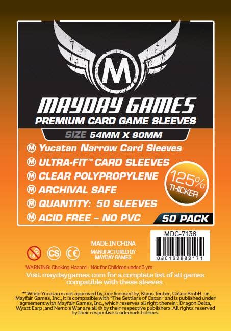 Mayday Games - Vente Jeux de cartes - Pochettes de jeu de cartes étroites Yucatan 54 x 80 mm0
