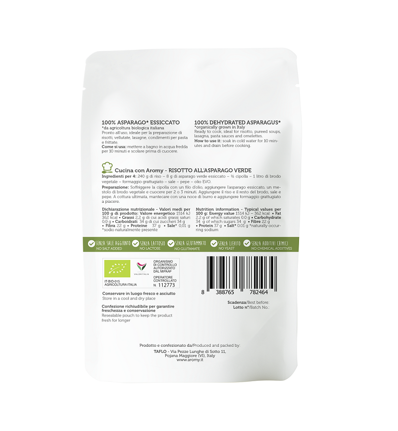 Aromy - Wholesale Dried/Dehydrated Vegetables - BIO Dried Asparagus1