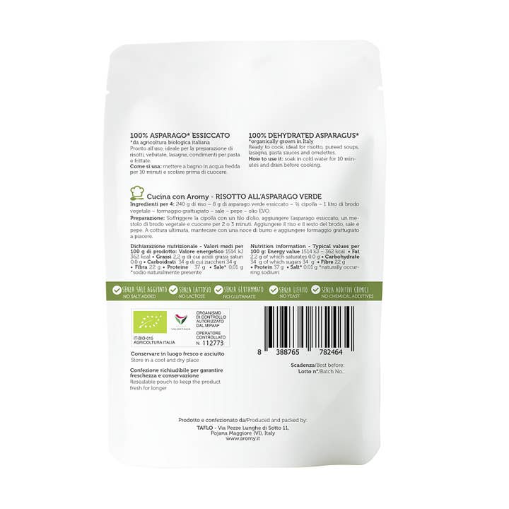 Aromy - Wholesale Dried/Dehydrated Vegetables - BIO Dried Asparagus1