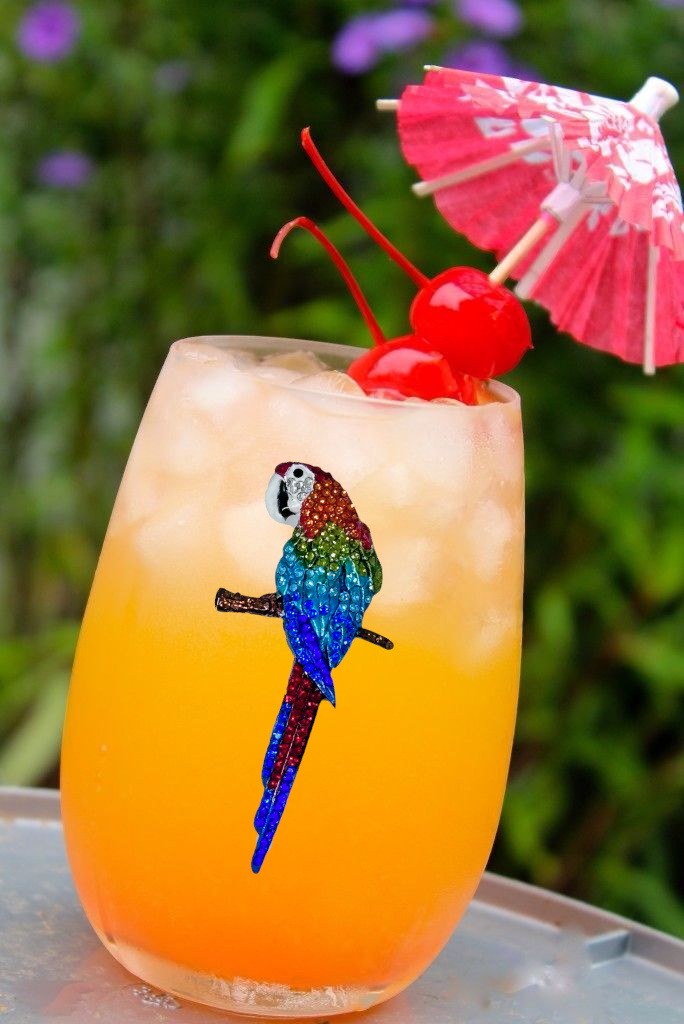 The Queens' Jewels® - Wholesale Wine Glass - Parrot Jeweled Stemless Wine Glass2