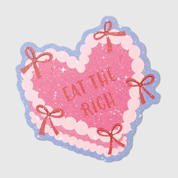 come a los ricos - Pegatina de vinilo con brillo de arena para venta al por mayor de studio mirabella