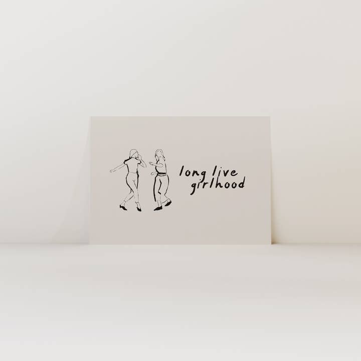Long Live Girlhood Wall Art Print for wholesale by KIKIANDNIM