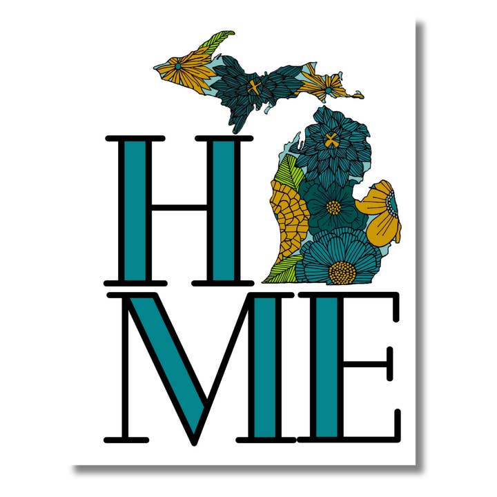 Michigan Home Print |Travel Art | Art | Gift | Home | Fun for wholesale by Laura Miller | Nurse Turned Artist