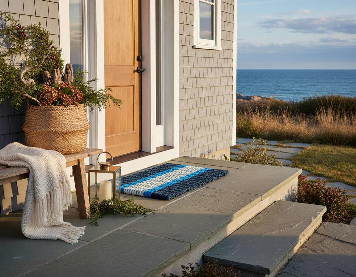 Wicked Good Doormats - Wholesale Door Mat - Lobster Rope™ Outdoor Doormat: Navy, Light Blue, Seafoam3