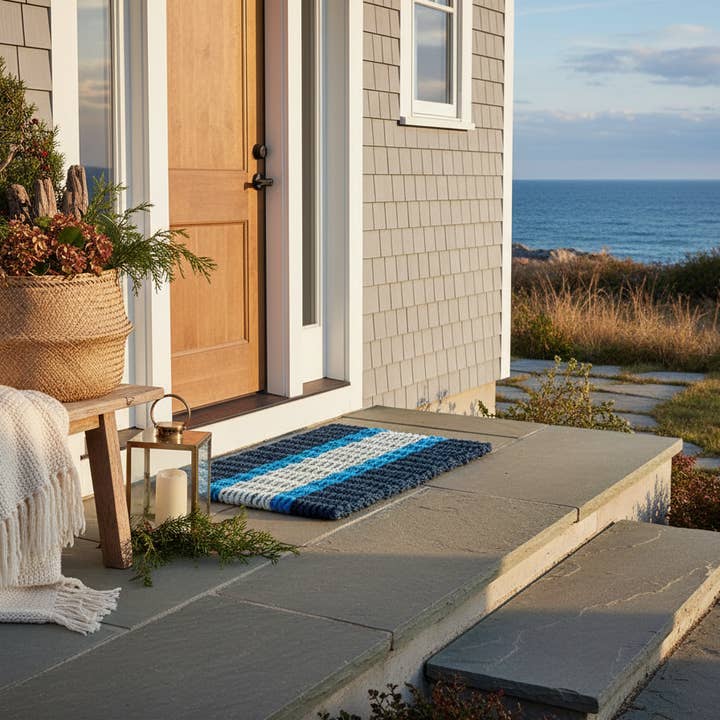 Wicked Good Doormats - Wholesale Door Mat - Lobster Rope™ Outdoor Doormat: Navy, Light Blue, Seafoam3