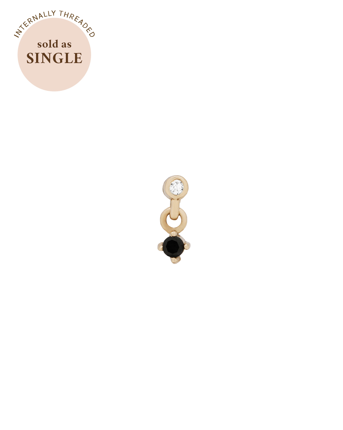 S-kin Studio Jewelry - Wholesale Stud/Post Earrings - Lisa Tiny Onyx Stud- 18K Gold Fill6