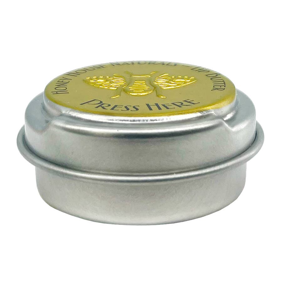 Honey House Naturals - Wholesale Lip Balm - Lip Butter TIN - Pop Top Lid Copper Pot Display - 36 Pieces10