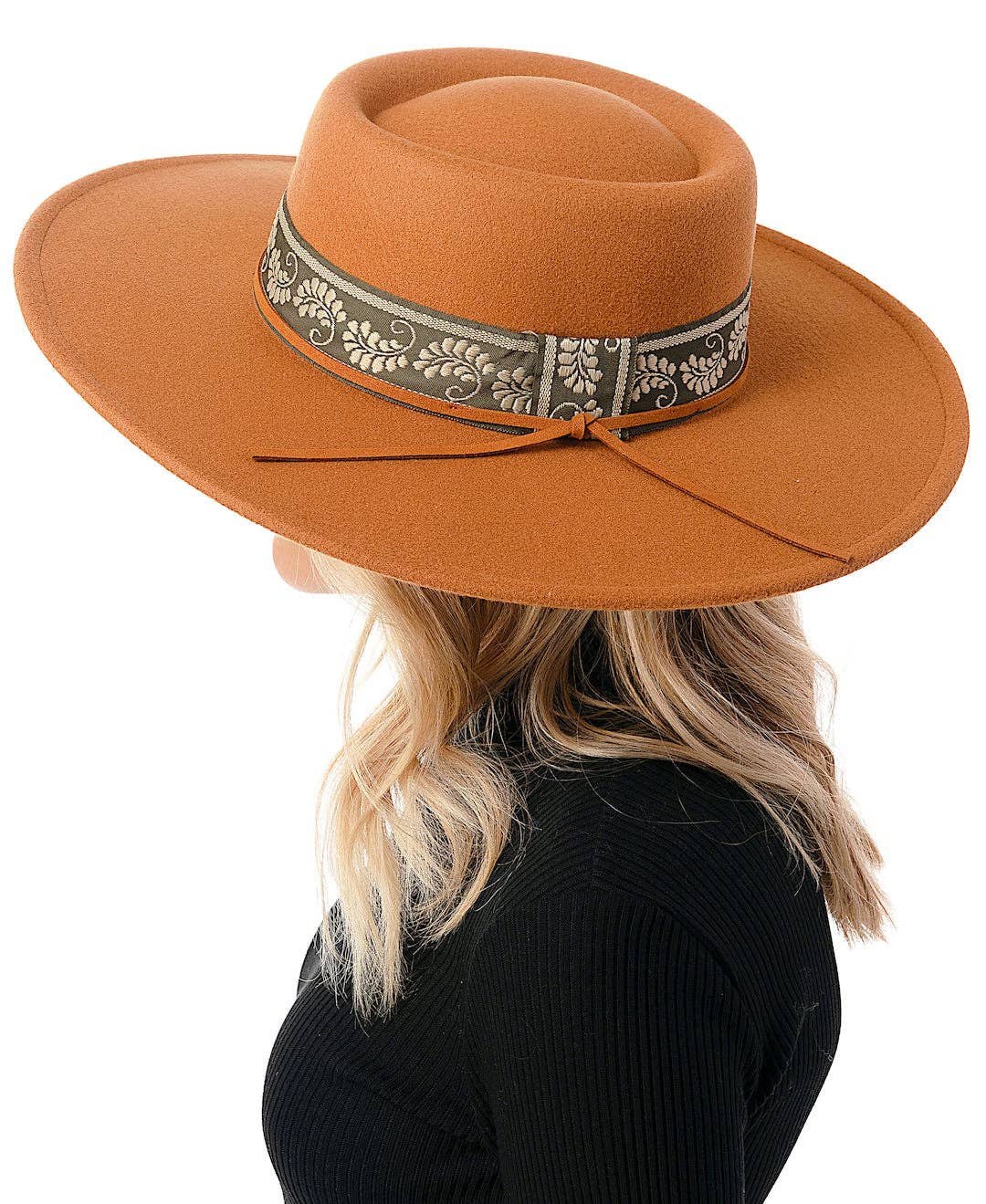 Marcus Adler - Wholesale Fedora - Women's - Felt Hat with Paisley Print Band7