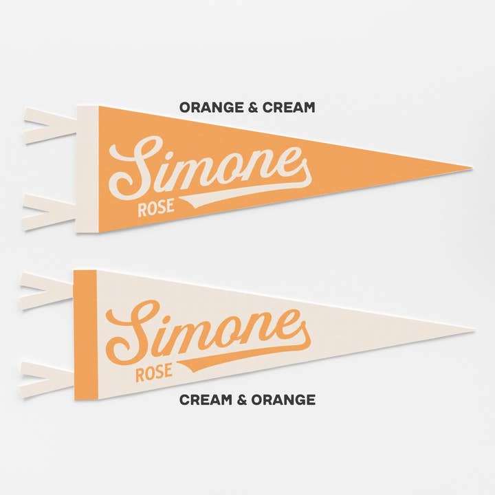 Benoit's Design Co. - Wholesale Sign - Custom Classic Name Felt Pennant3