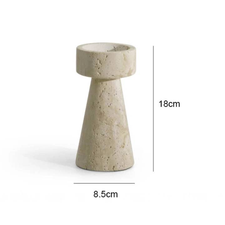 Kiyo Home - Wholesale Candle holder - Travertine Candle Holders