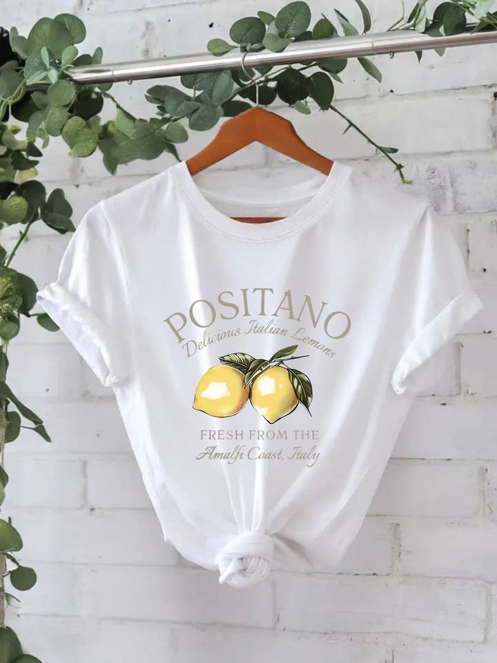 Essential Versatile POSITANO Lemon Graphic t-shirt for wholesale by HIDDENBRAND